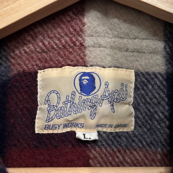 Vintage Bape Quarter-zip Flannel - Picture 5 of 8